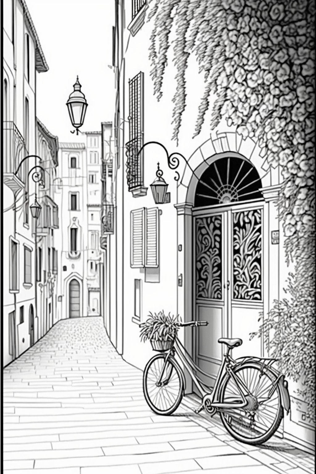 Adult coloring book page pictures to colordigital downloadcolor
