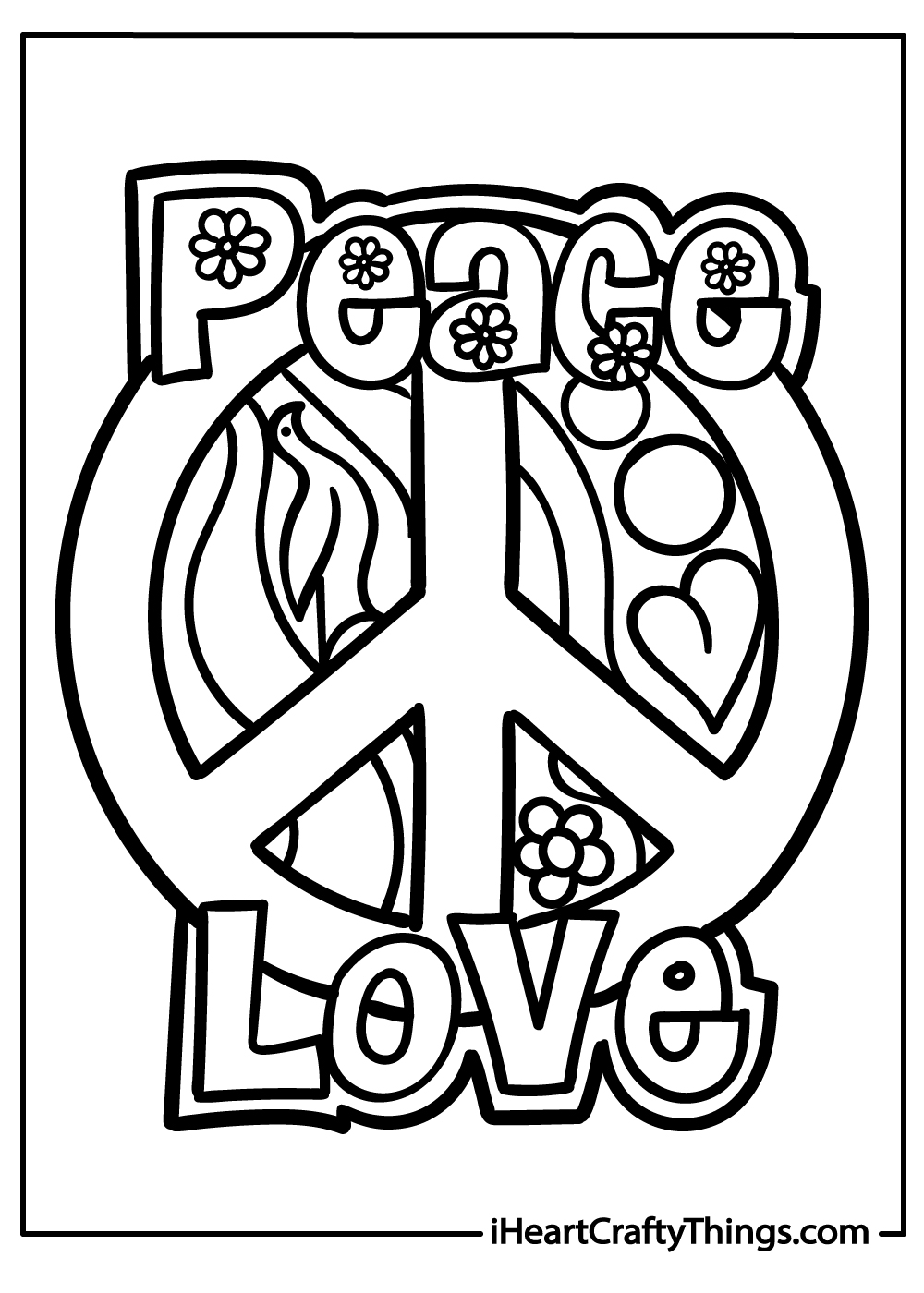Peace coloring pages free printables