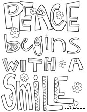Peace coloring pages