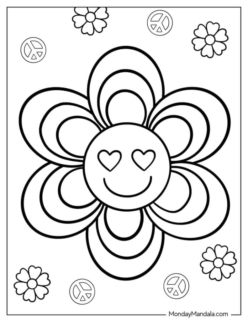 Peace coloring pages free pdf printables