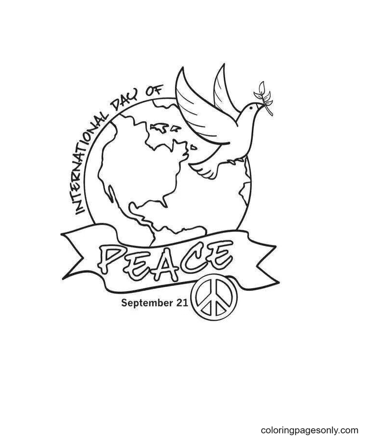 International day of peace coloring pages printable for free download