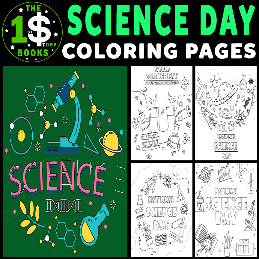 World science day coloring pages national science holiday coloring sheets made by teachers