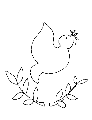 Peace dove coloring page