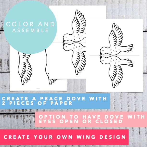 Dove of peace craft â coloring pages memorial day â draw calm