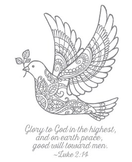 Blue dove of peace â stamp with brian
