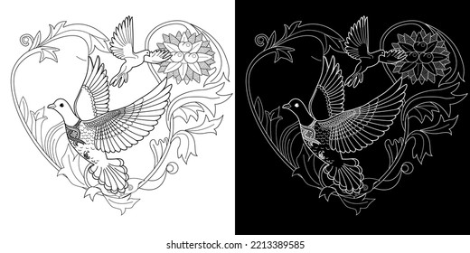 Coloring page dove peace over royalty