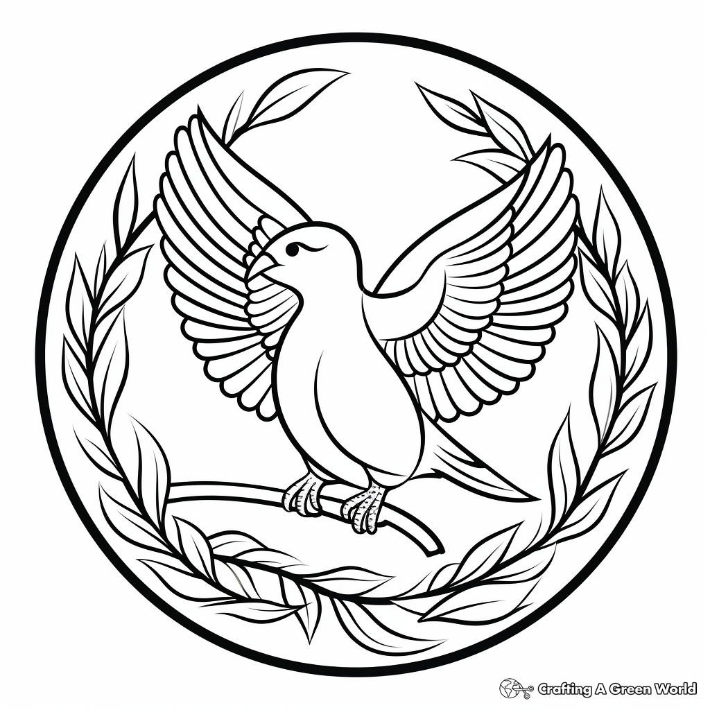 Peace dove coloring pages
