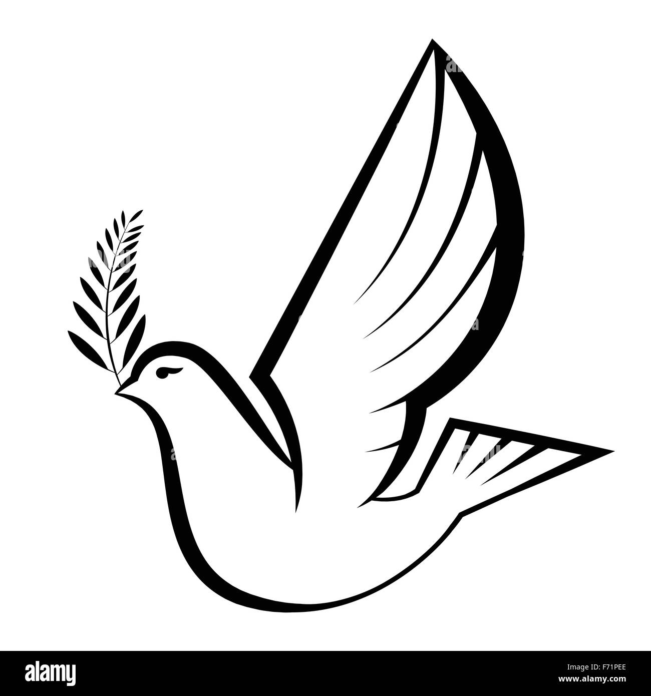 Peace dove black and white stock photos images