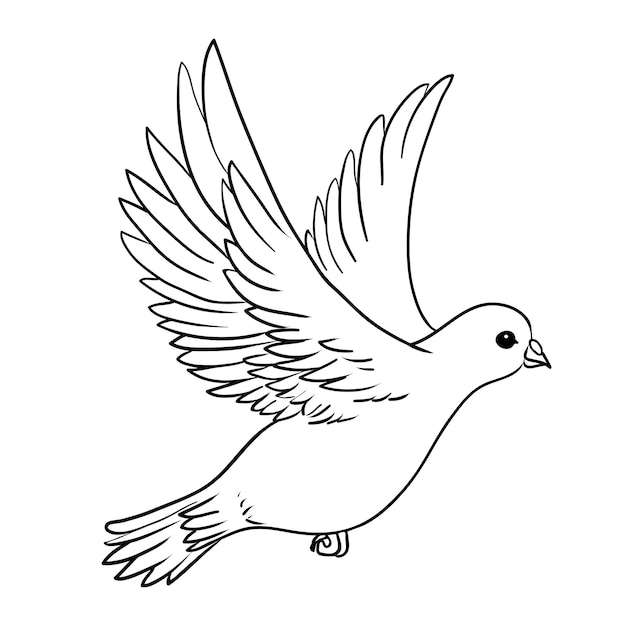 Premium vector peace dove with olive branch in the beak flying and hands down