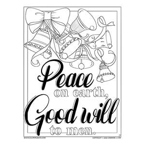 Peace on earth coloring page