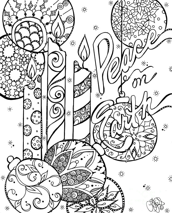 Peace on earth drawing by laura j schiller