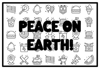 Peace on earth peace colorg pages patriotic colorg pages worksheet by swati sharma