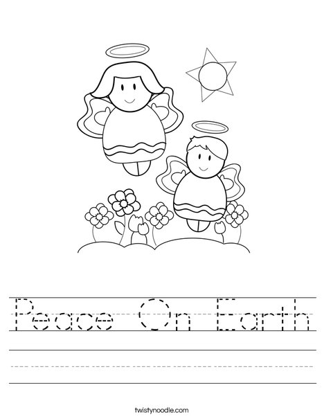 Peace on earth worksheet
