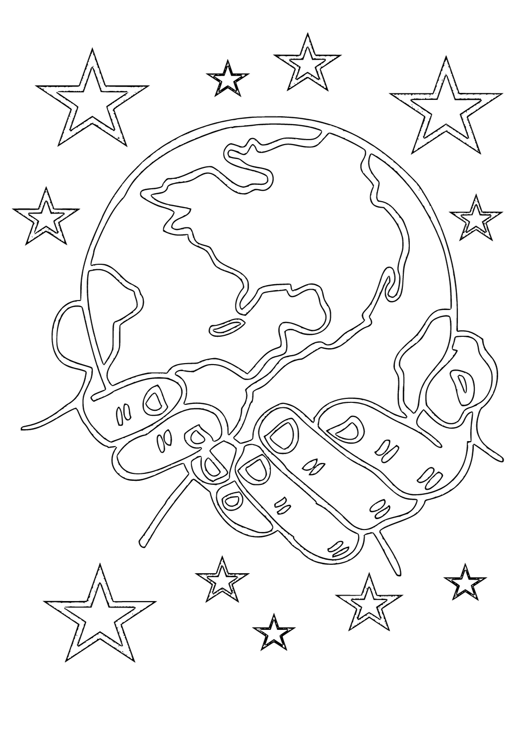 Free printable god planet coloring page for adults and kids