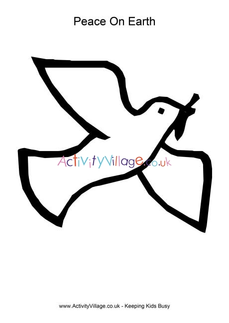 Peace on earth dove frame