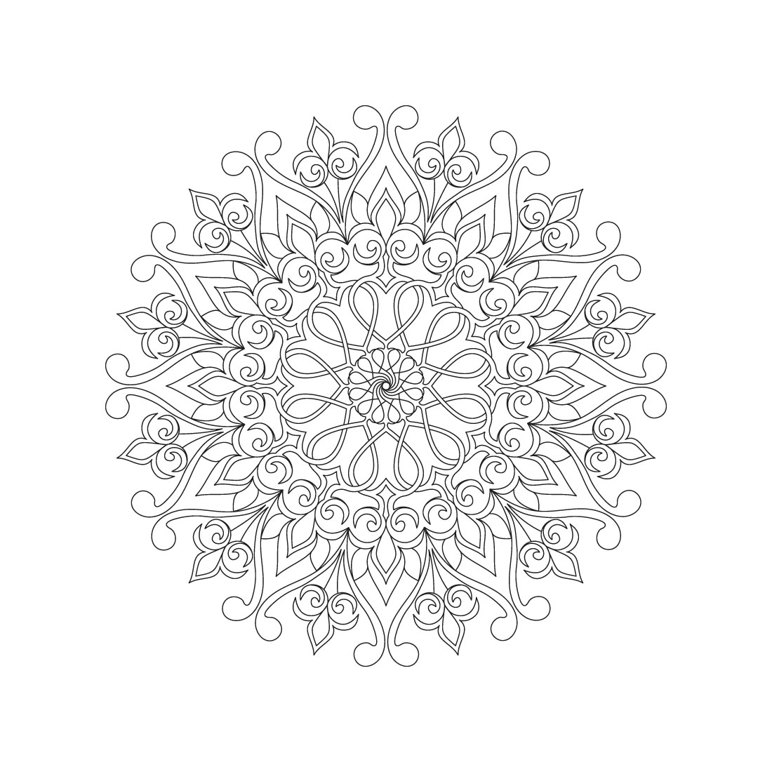 Bundle of inner peace mandala coloring book pages