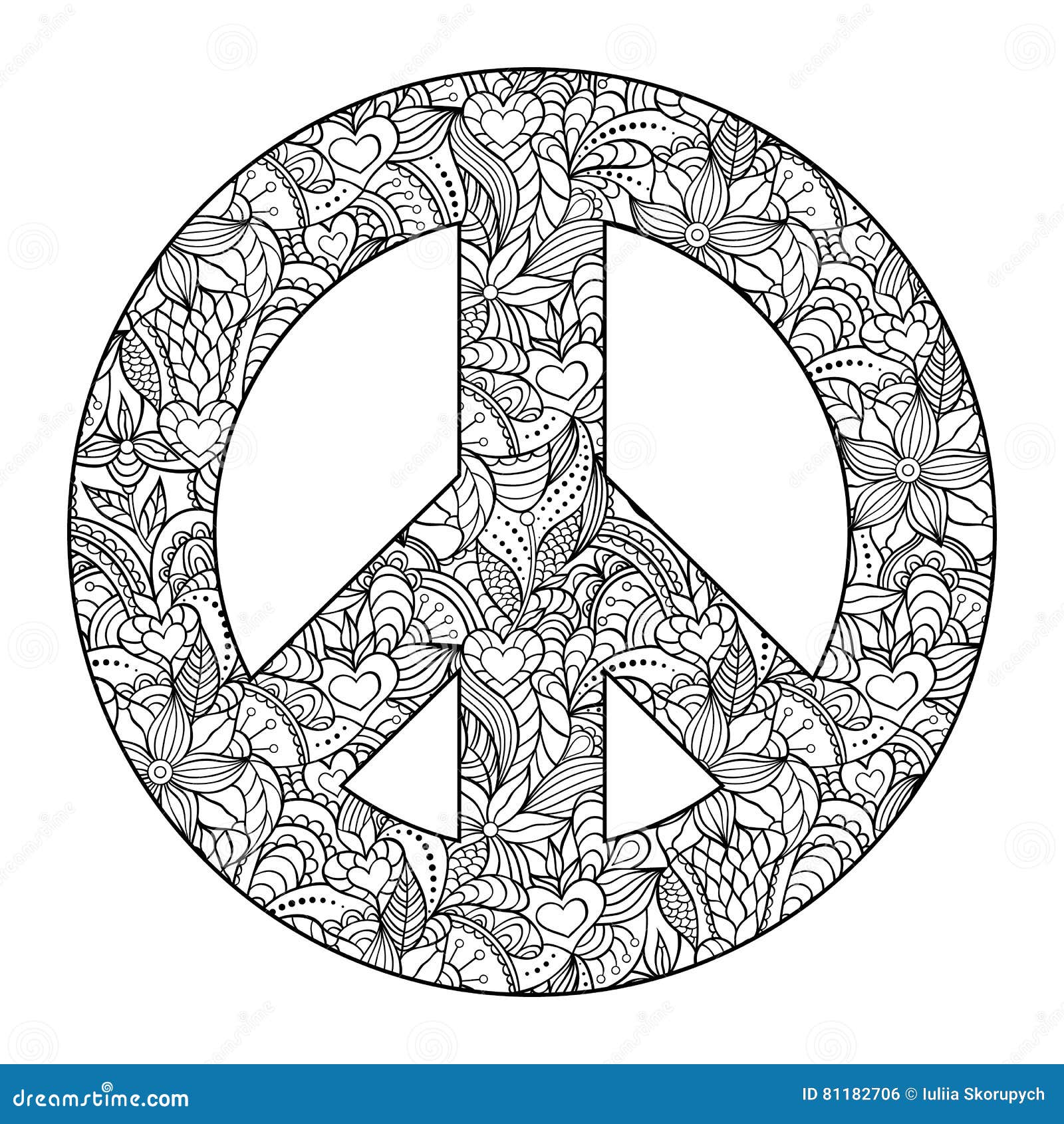 Adult coloring peace stock illustrations â adult coloring peace stock illustrations vectors clipart