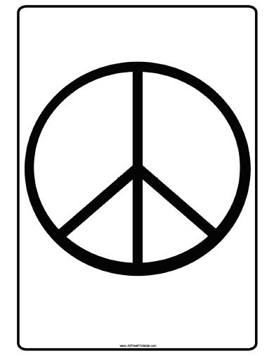 Peace sign â free printable