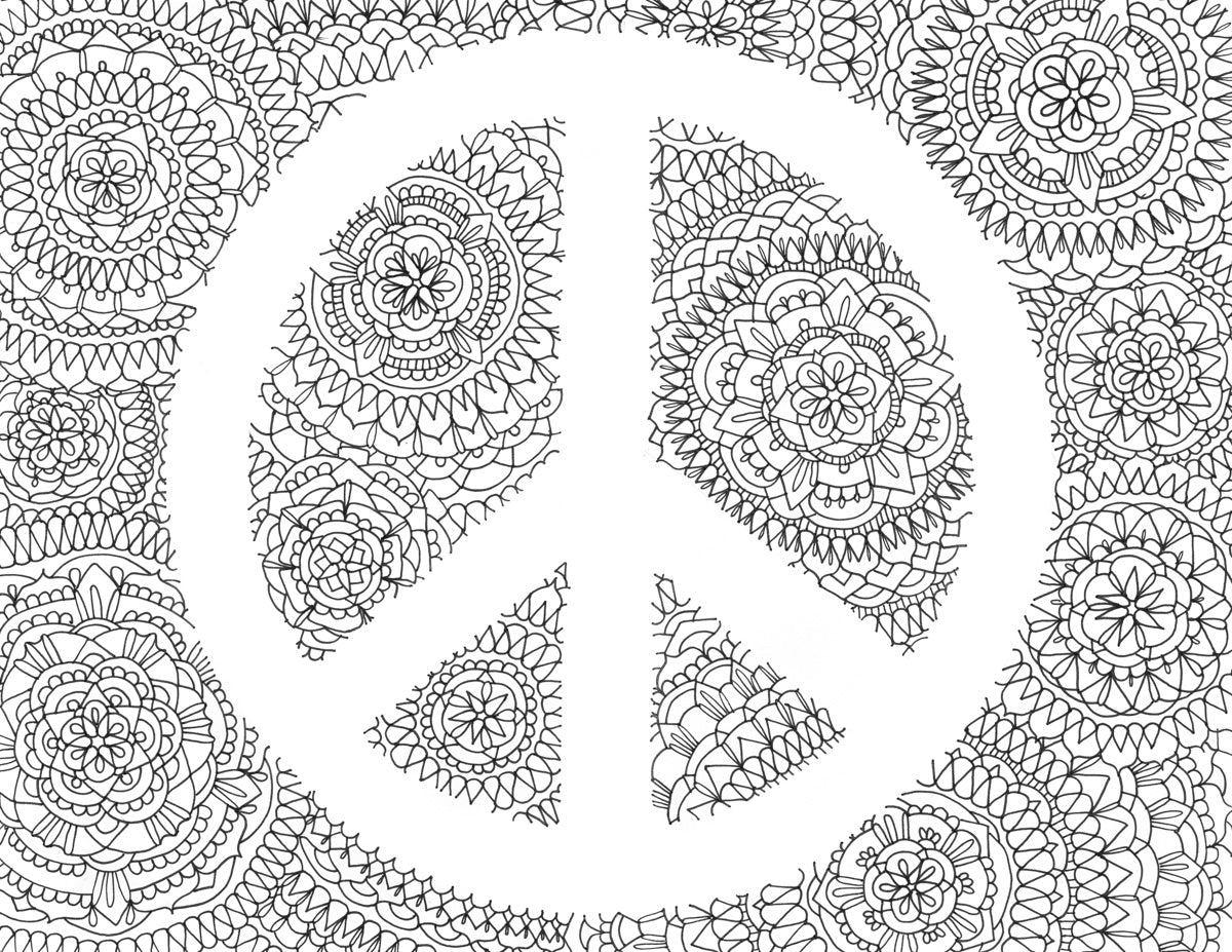 Peace sign mandala â neatline designs