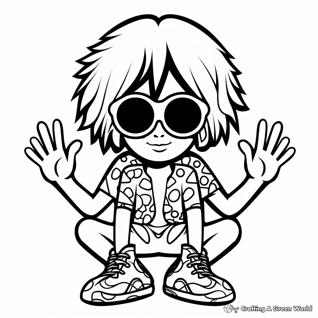 Peace sign coloring pages