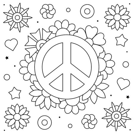 Peace coloring pages cliparts stock vector and royalty free peace coloring pages illustrations