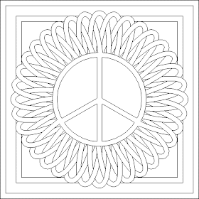 Dont eat the paste peace symbol coloring page