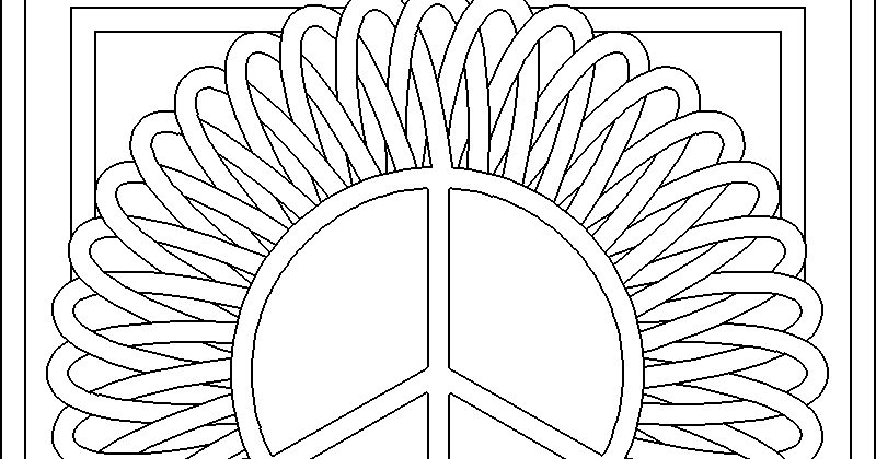 Dont eat the paste peace symbol coloring page