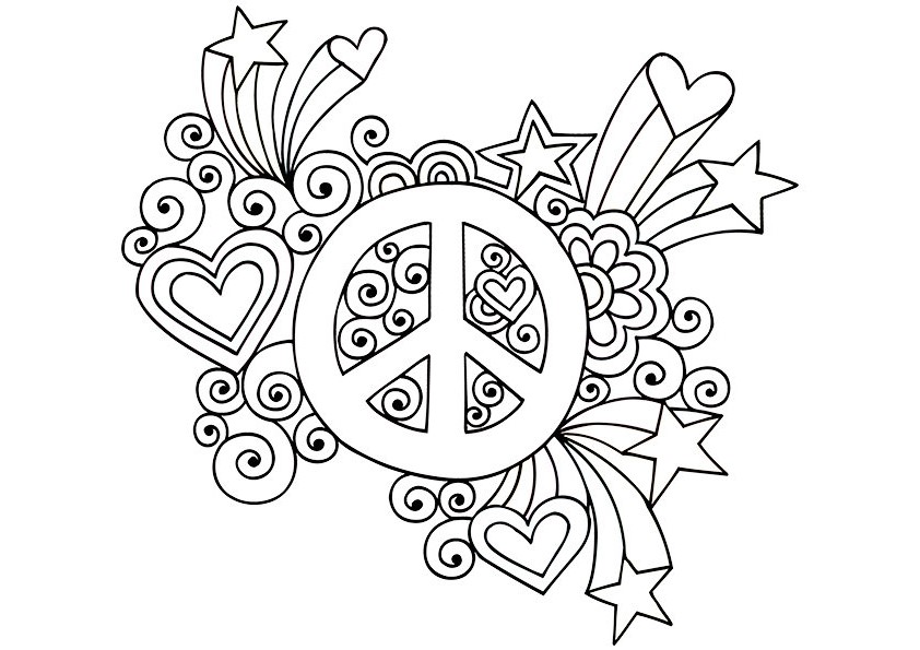Peace coloring pages