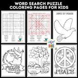 International day of peace coloring pages dove of peace freedom sign doodle
