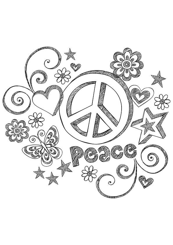 Peace sign sketch