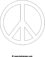Peace symbol coloring sheet digital stamp