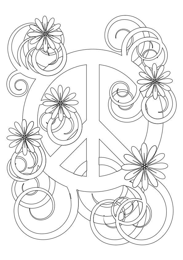 Simple and attractive free printable peace sign coloring pages love coloring pages abstract coloring pages coloring pages