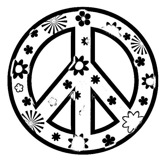Peace sign coloring printable peace sign coloring