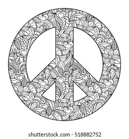 Vector illustration colorful peace symbol on stock vector royalty free