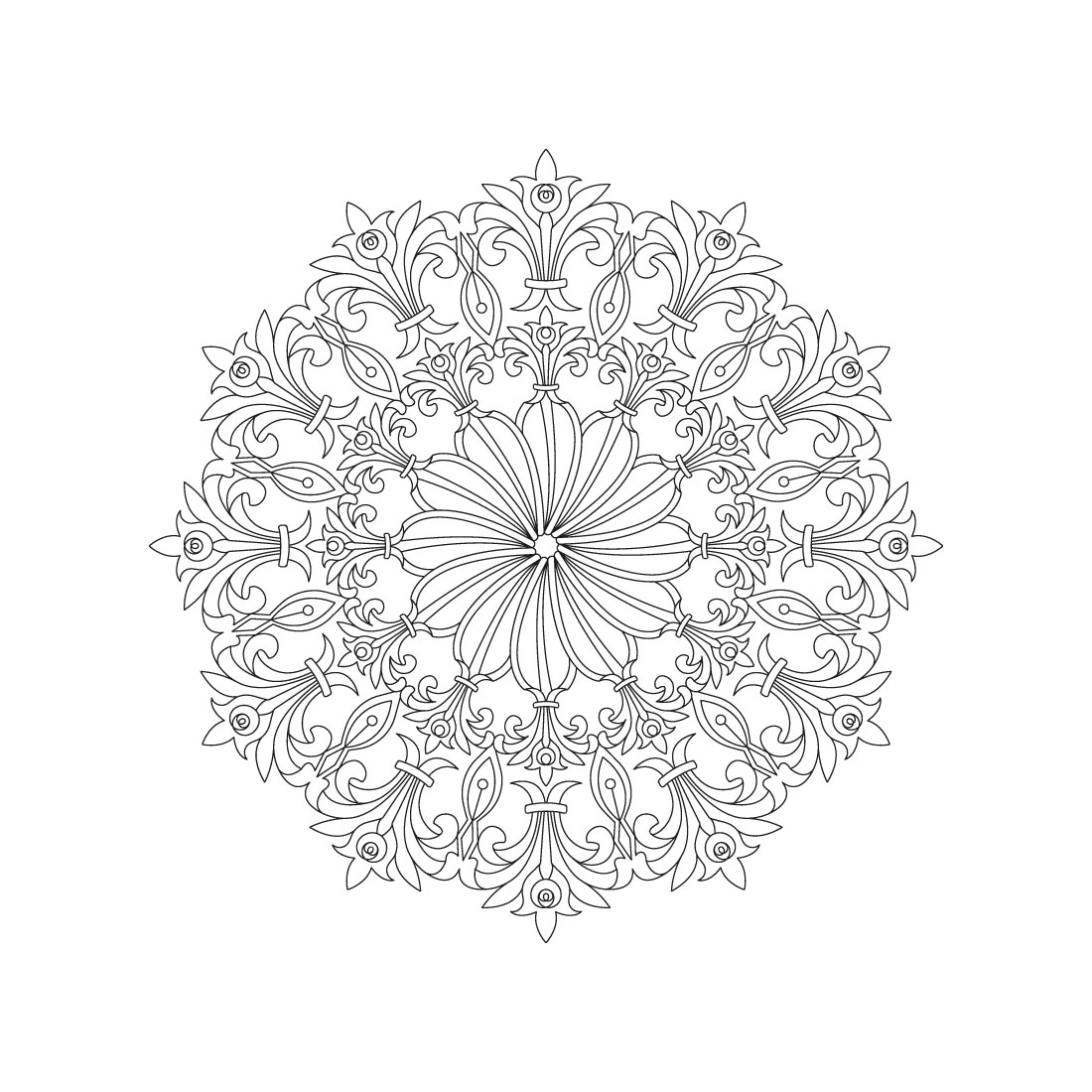 Bundle of inner peace mandala coloring book pages