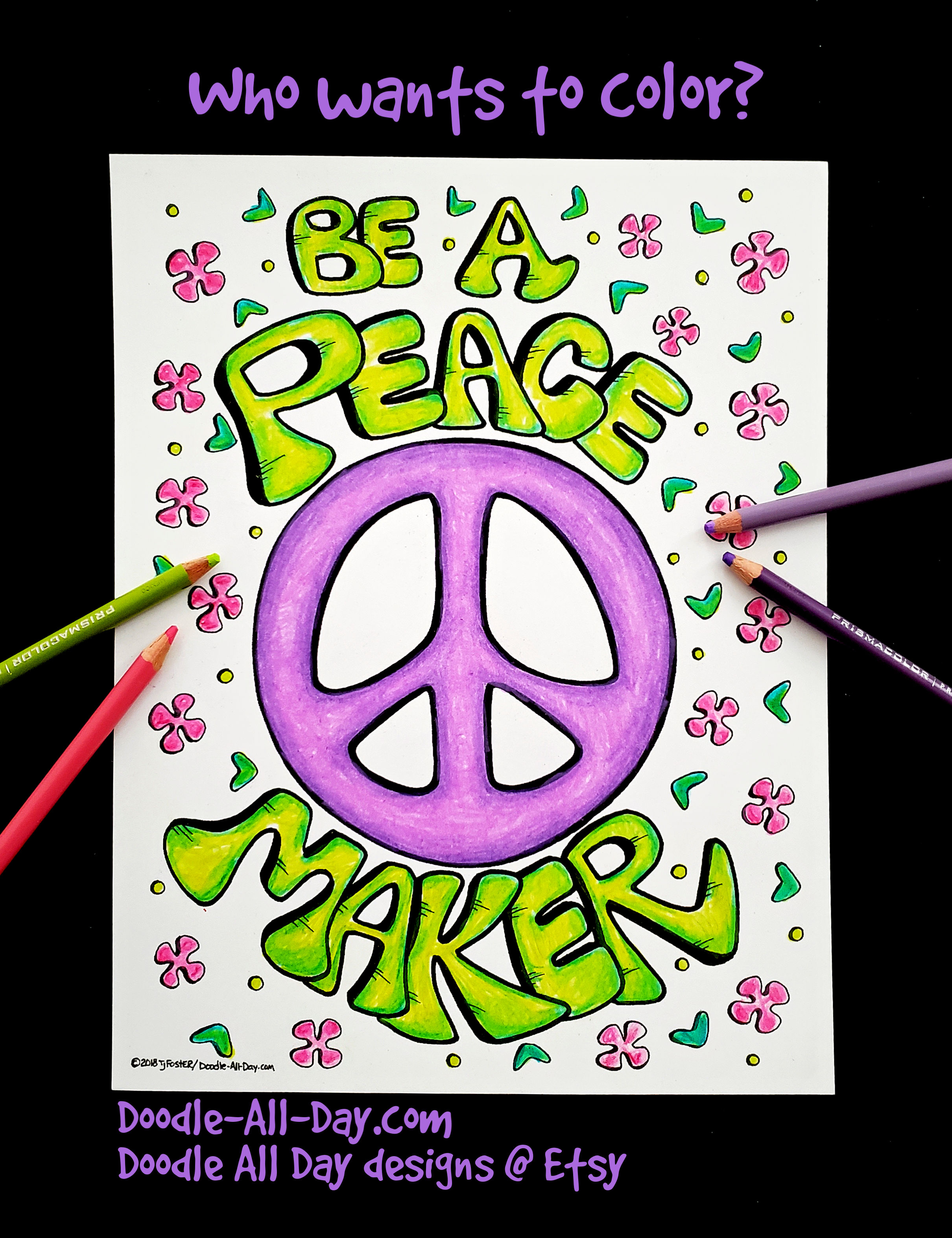 Be a peacemaker peace love happiness coloring page free coloring adult coloring teen coloring school coloring page hippie coloring