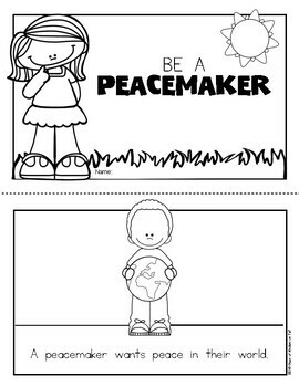 Be a peacemaker first kindergarten social studies teaching peace