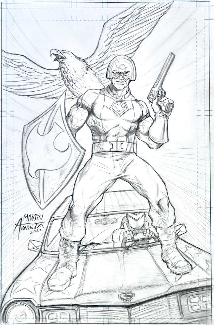 Peacemaker pencil sample by itsartbymartin on