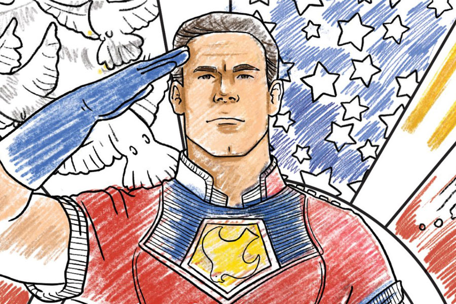 Peacemaker gives you illustrations to color and relax