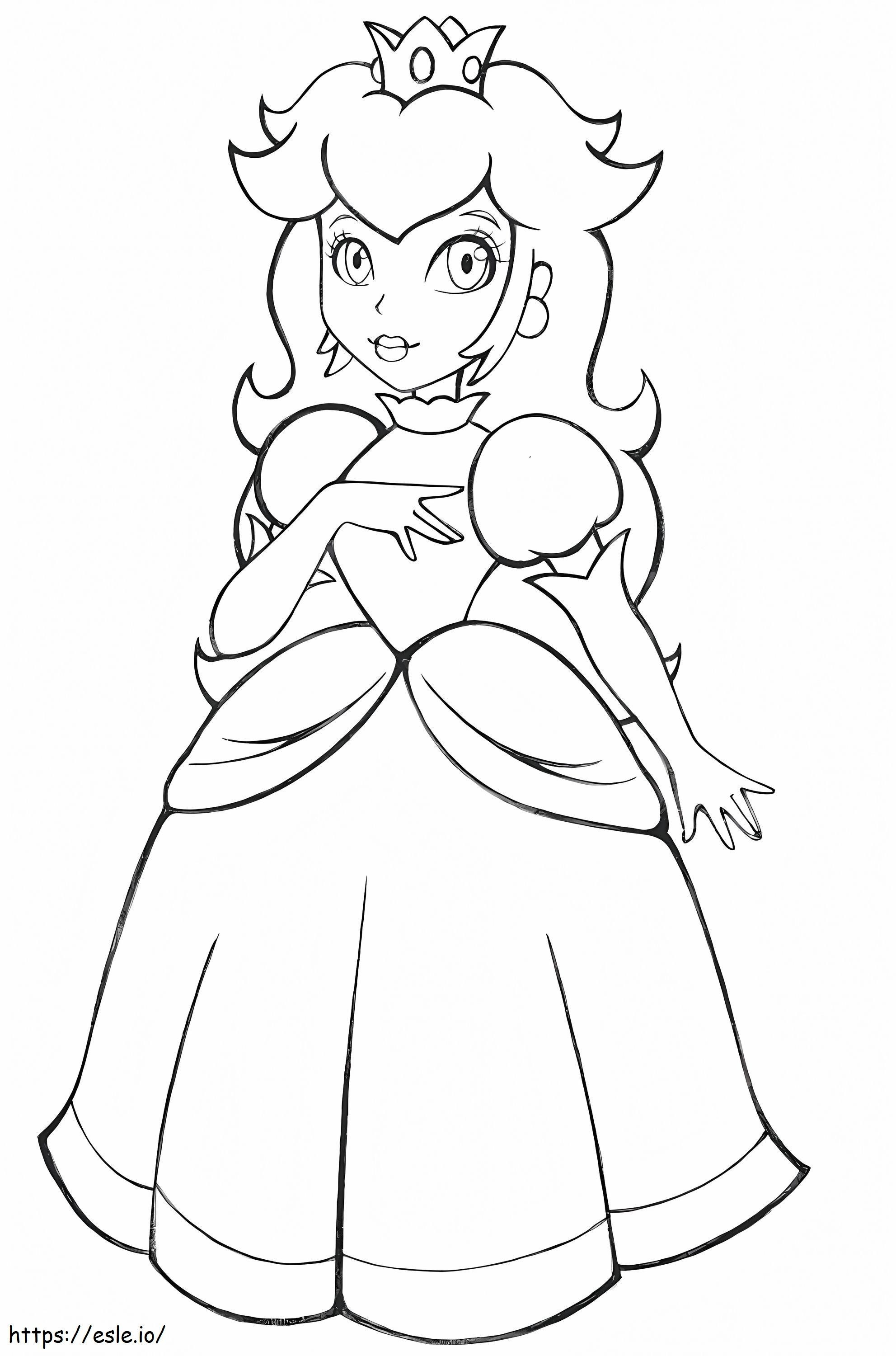 Mar peach coloring page