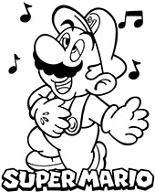Mario princess peach coloring page