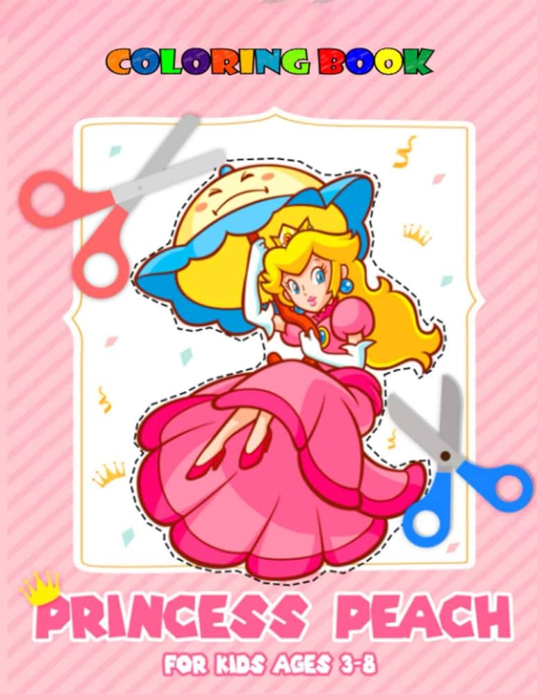 Princess coloring book a coloring pages of peach for all kids all ages all genders for this game lovers princess color books