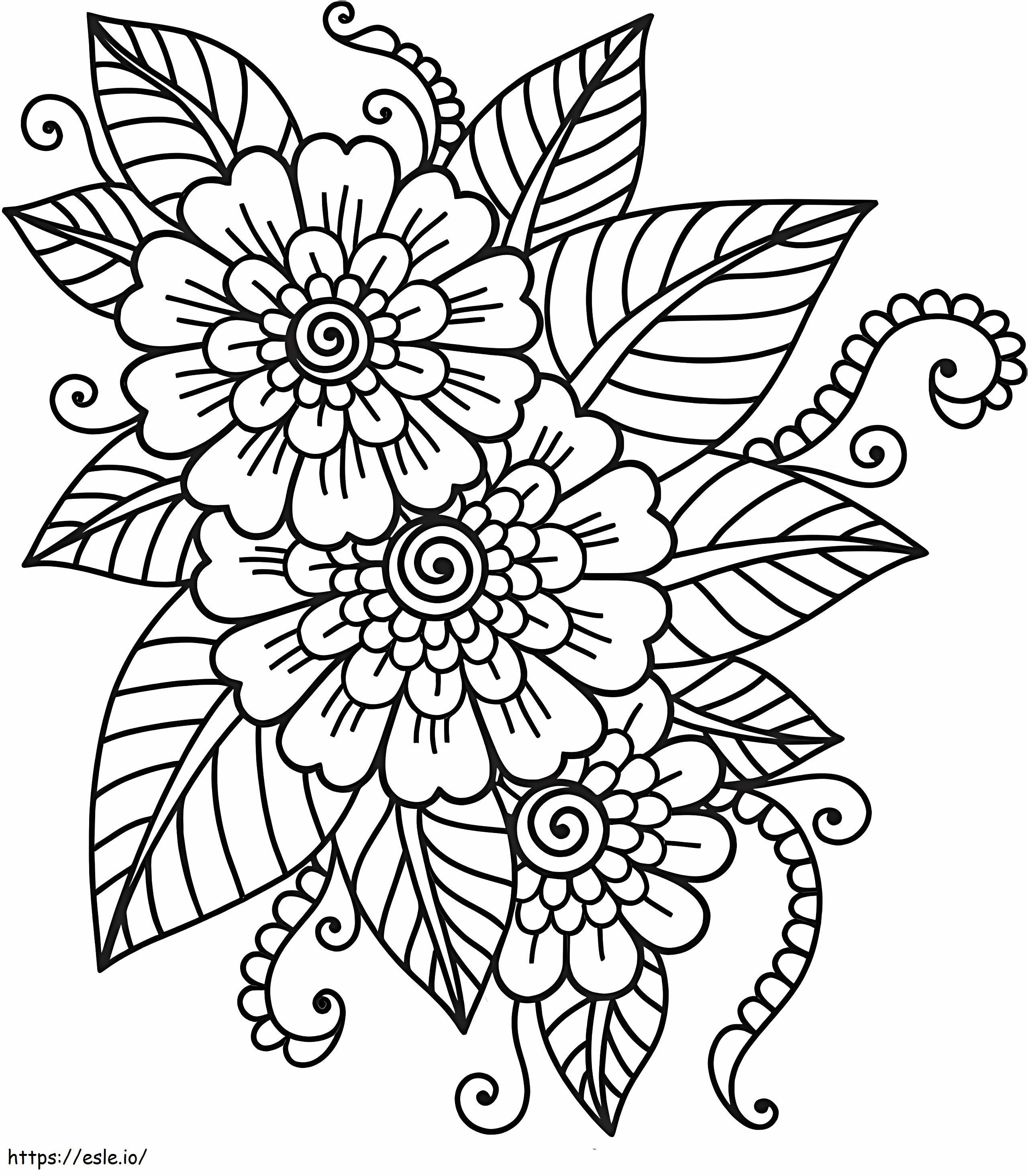 Peach blossom coloring page