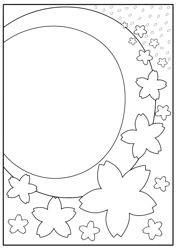 Cherry blossom flower drawing for coloring page free printable nurieworld