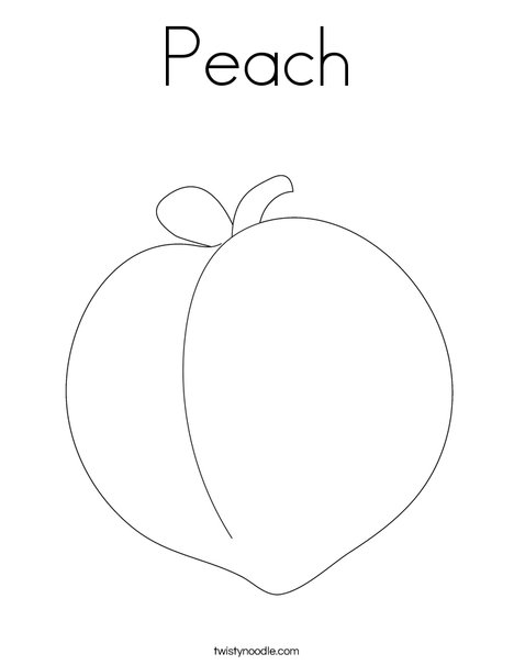 Peach coloring page