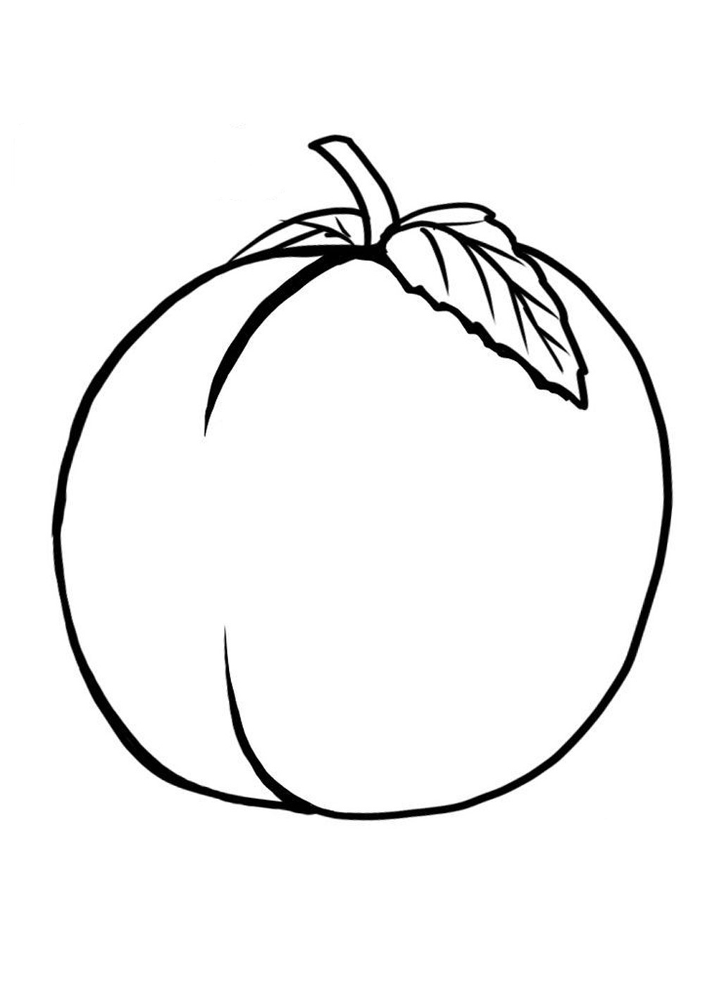 Coloring pages printable peach coloring pages for kids