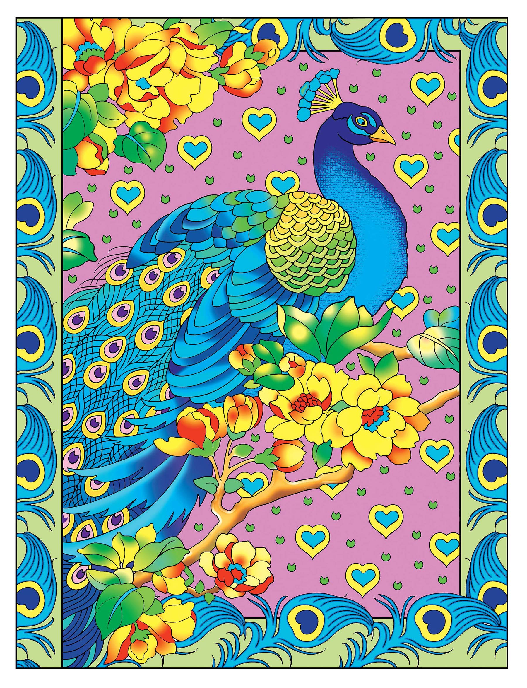 Creative haven peacock designs coloring book