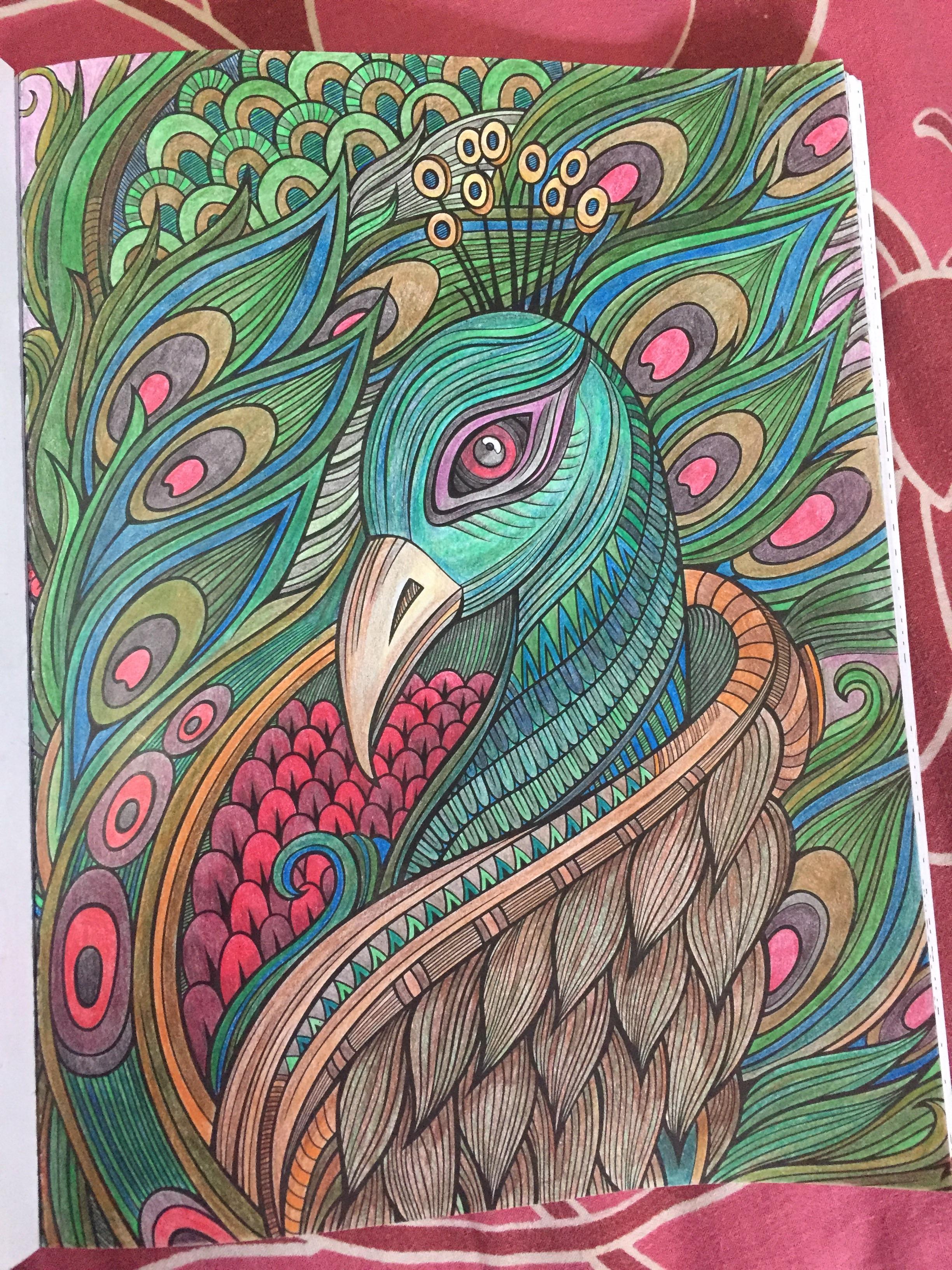 Peacock with unconventional colors rcoloring