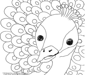 Printable peacock coloring page â moonjami press