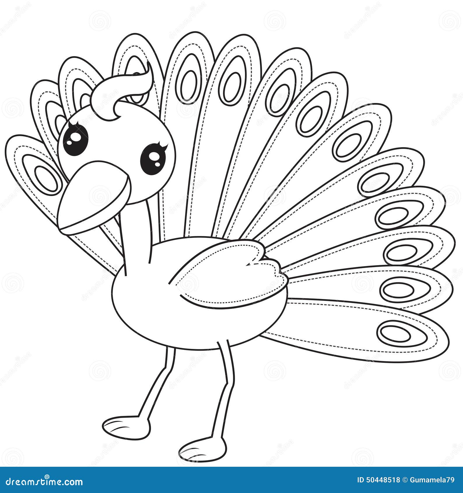 Peacock coloring page stock illustration illustration of educational
